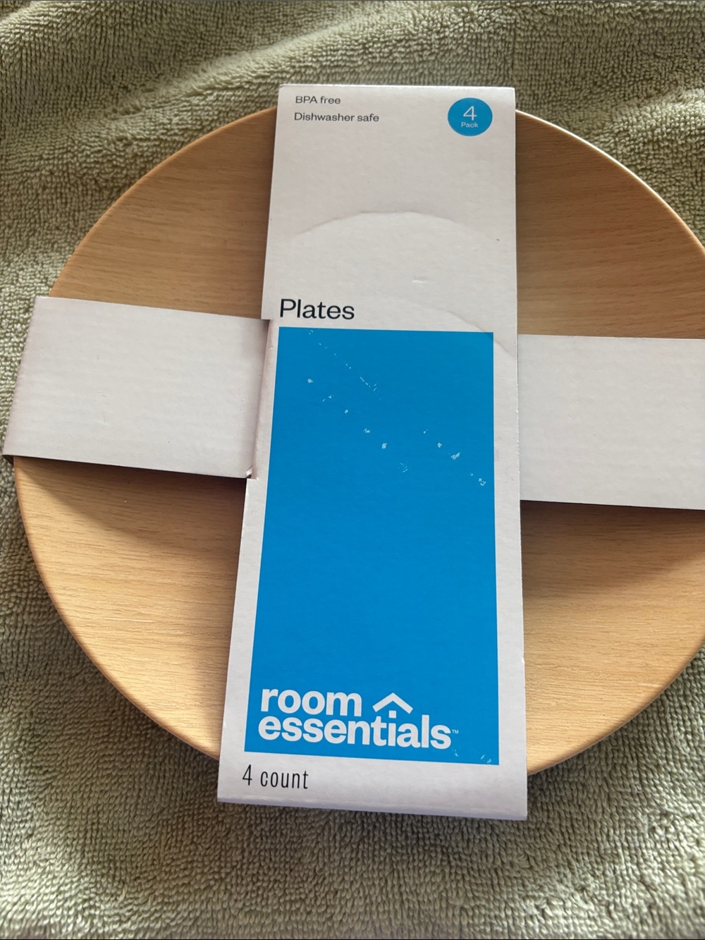 Room Essentials Light Wood-Tone Dinner Plate - Natural Brown 8”